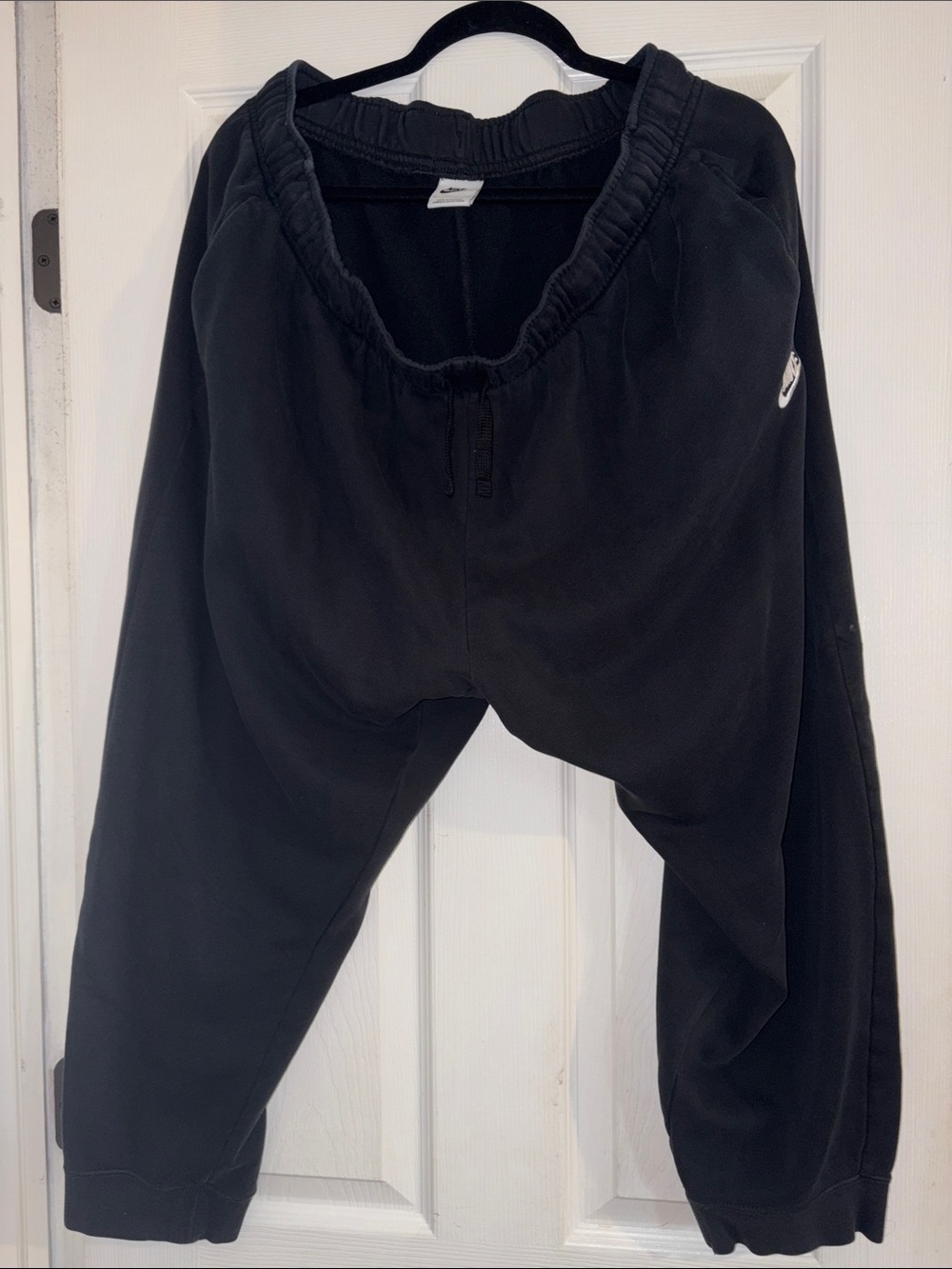 Nike Black Joggers with White Swoosh Logo